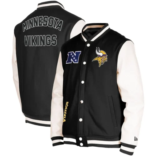 Minnesota Vikings Wool & Leather Varsity Jacket