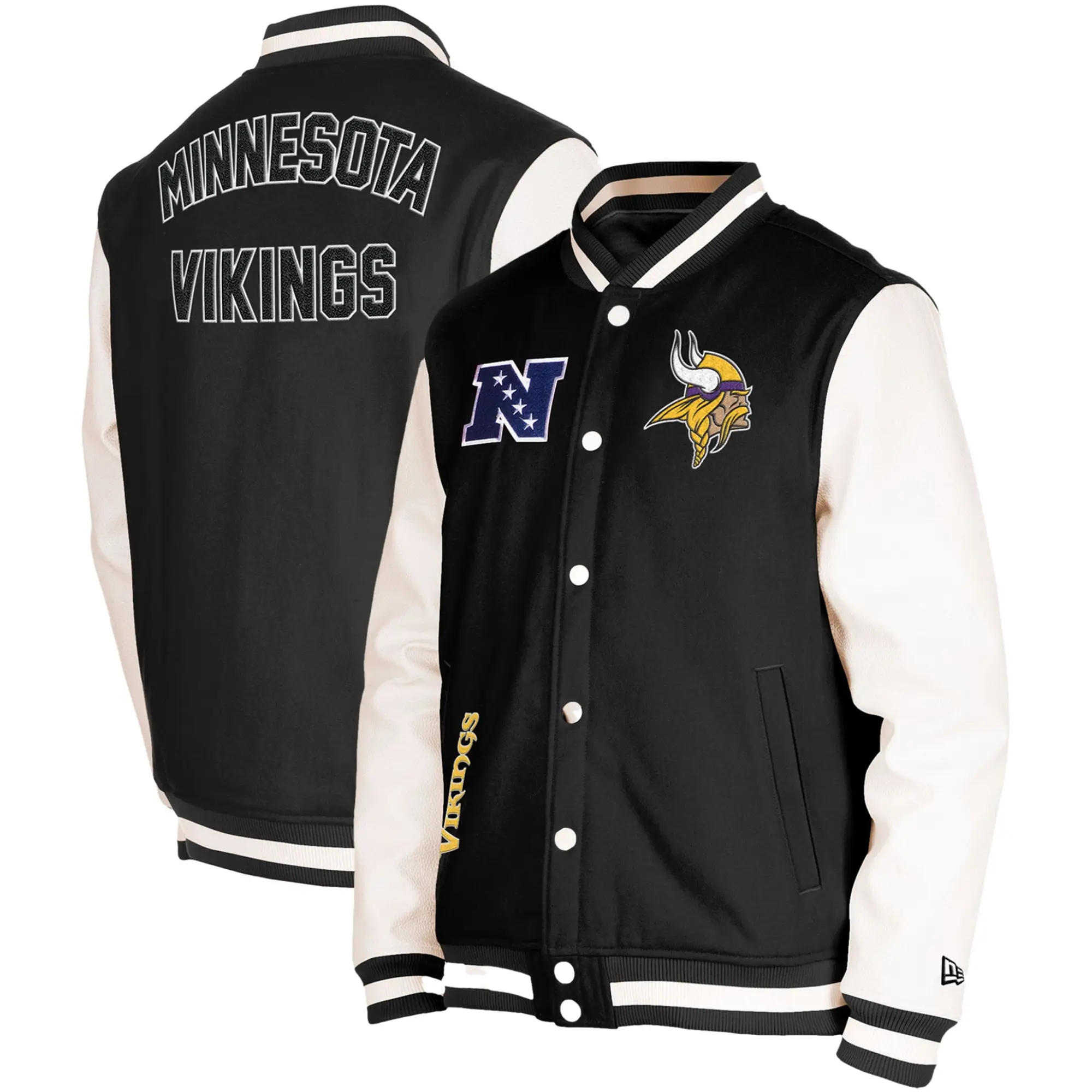 Minnesota Vikings Wool & Leather Varsity Jacket