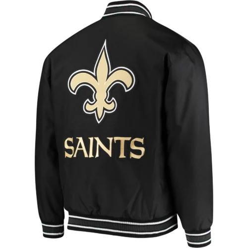 New Orleans Saints Classic Rib Satin Varsity Jacket