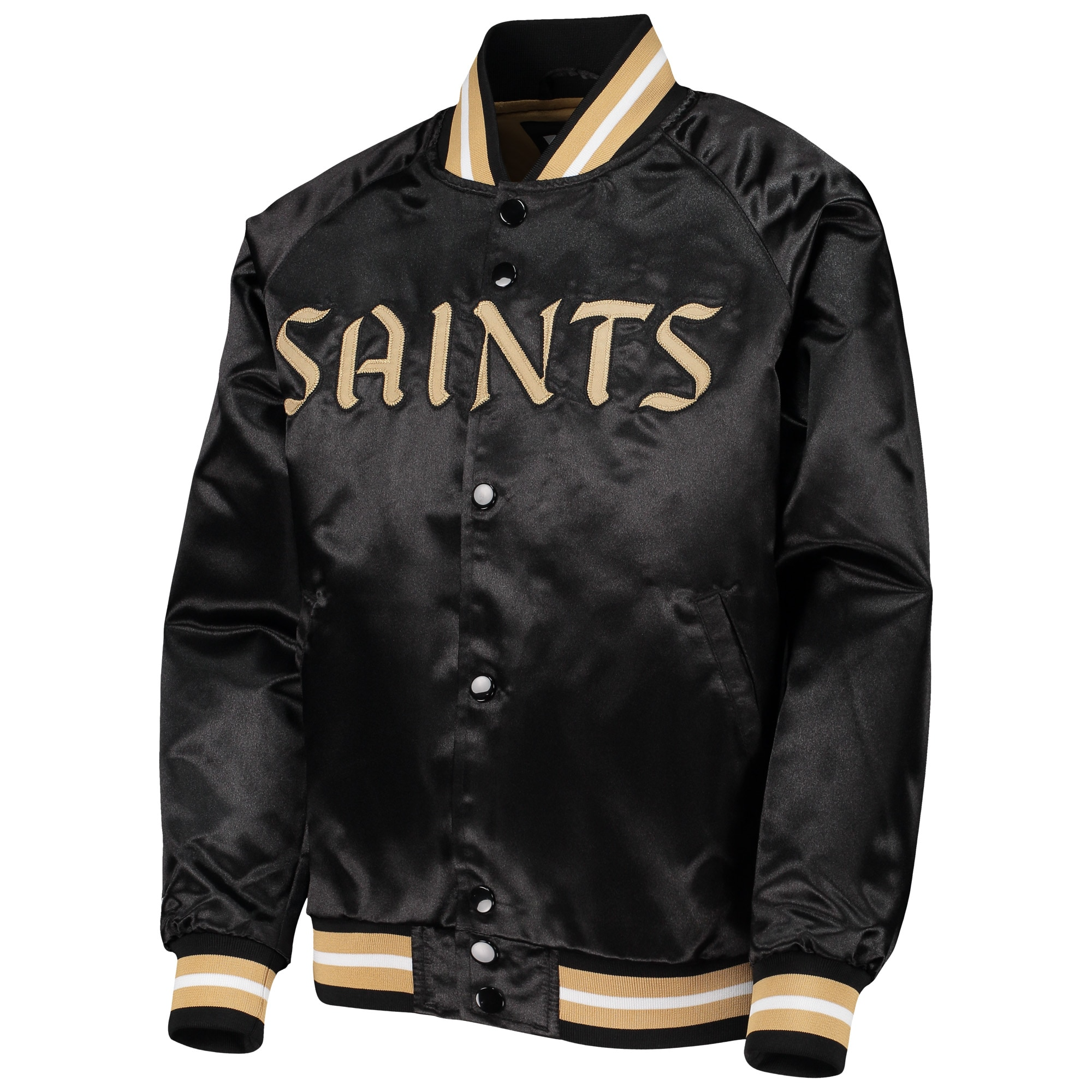 New Orleans Saints Lightweight Satin Varsity Jacket