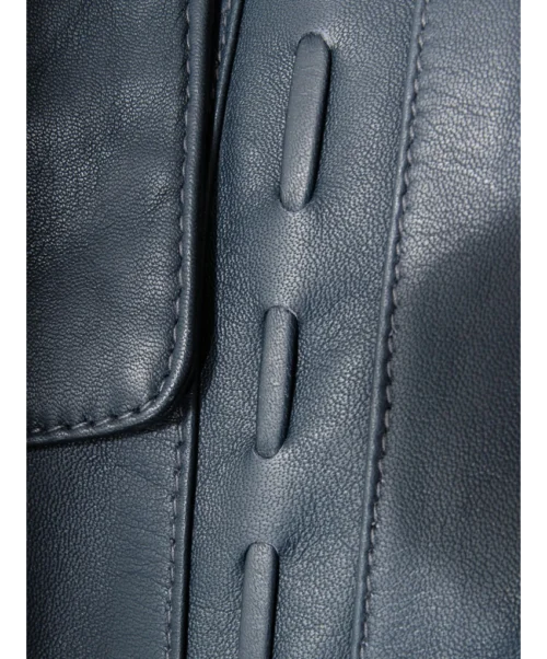WOMEN'S BLUE LEATHER COAT CULLMAN - Image 4