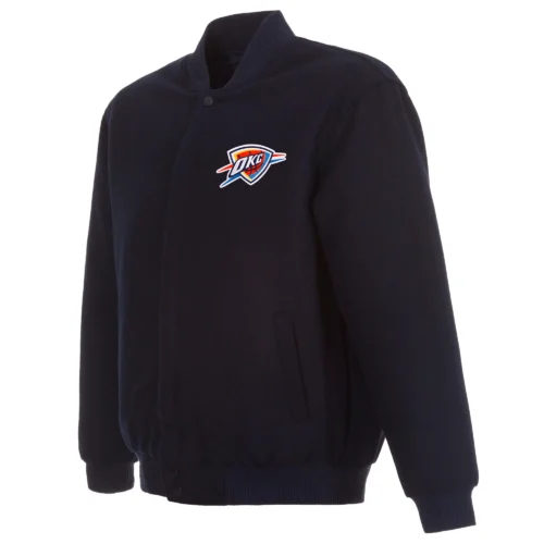 Oklahoma City Thunder One Color Wool Varsity Jacket