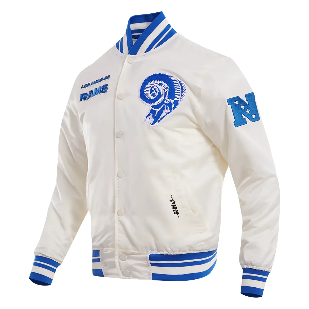 Los Angeles Rams Retro Classic Satin Varsity Jacket - Image 2