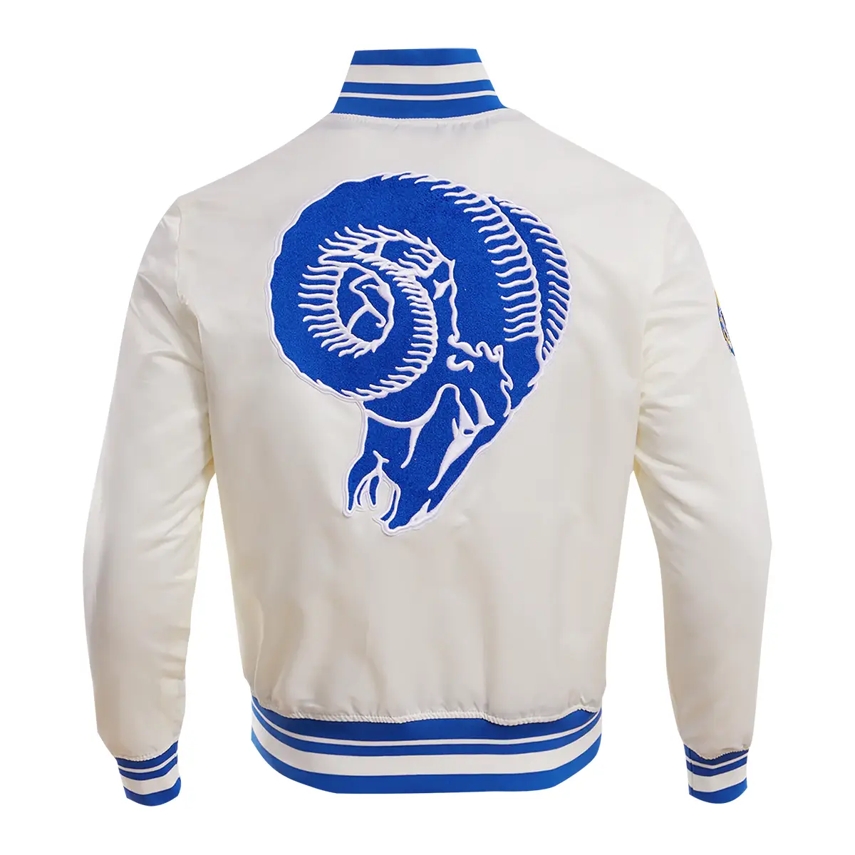 Los Angeles Rams Retro Classic Satin Varsity Jacket - Image 4