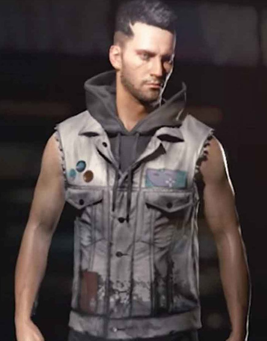 Cyberpunk 2077 V Grey Leather Vest