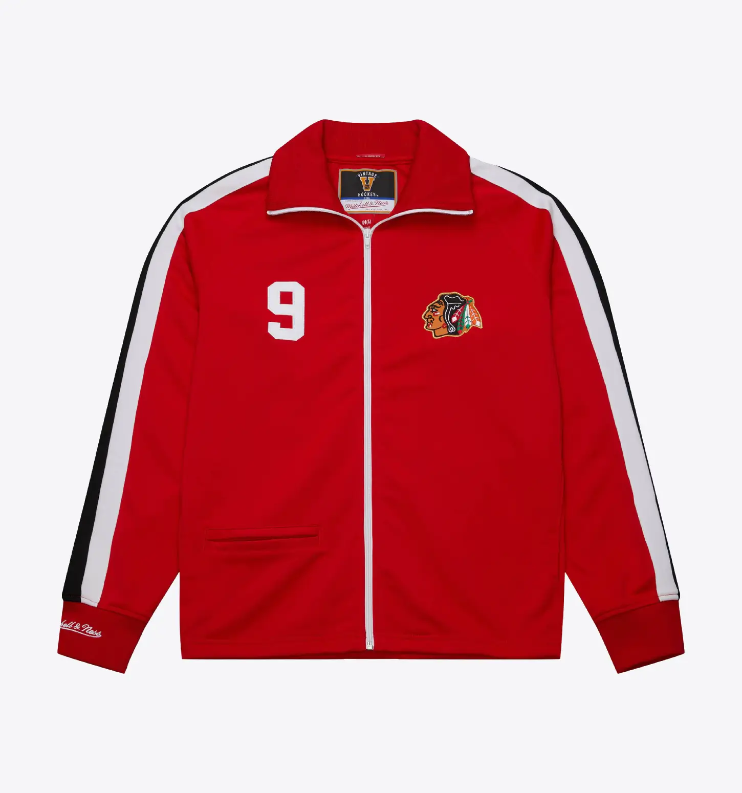 Chicago Blackhawks Authentic Bobby Hull 1971 Warm-Up Red Satin Jacket