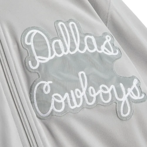 Dallas Cowboys Authentic 1967 Warm-Up Off White Varsity Jacket - Image 3