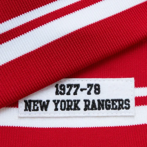 Authentic New York Rangers 1977 Warm-Up Satin Varsity Jacket - Image 4