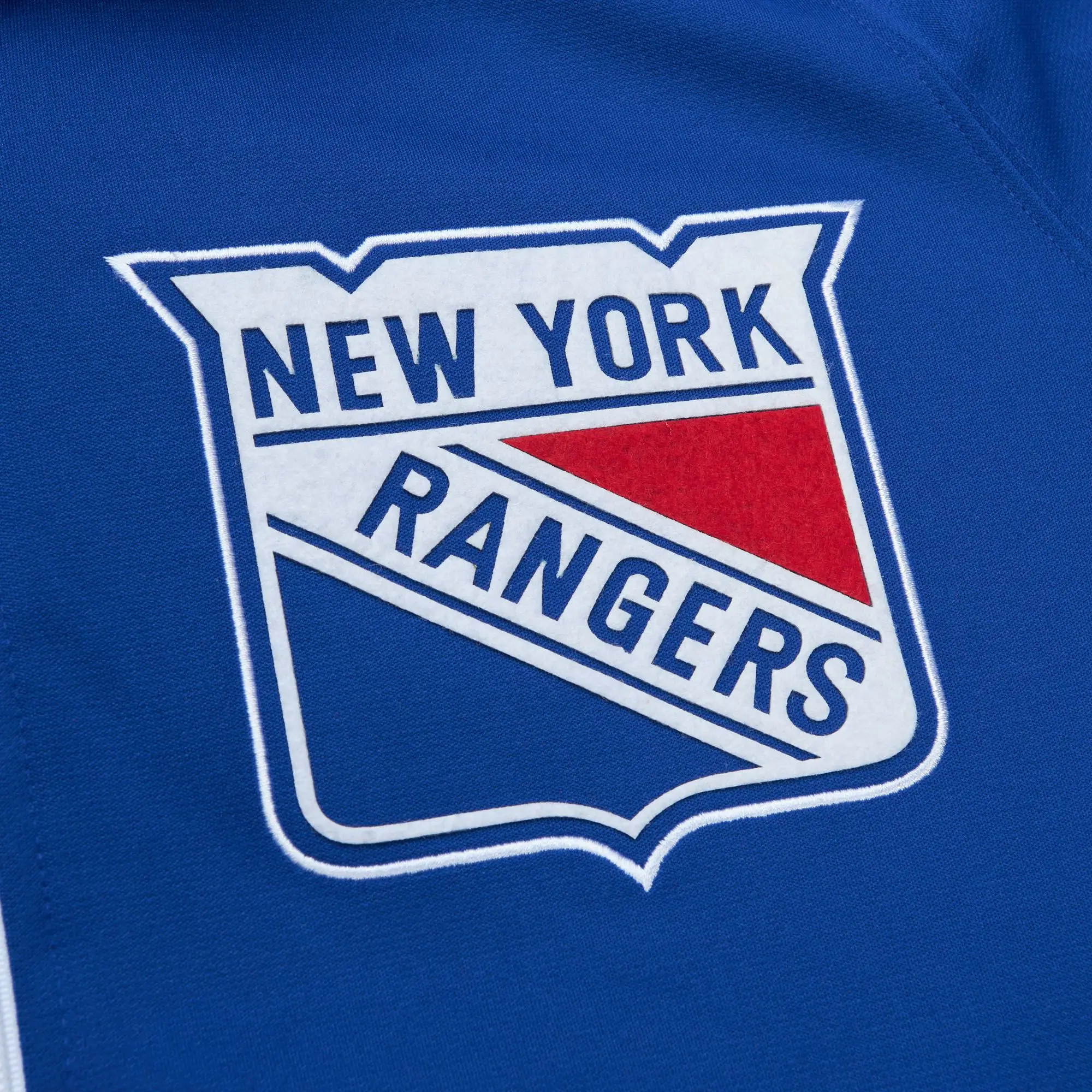 Authentic New York Rangers 1977 Warm-Up Satin Varsity Jacket - Image 3