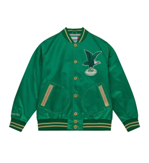Philadelphia Eagles Authentic 1938 Green Satin Varsity Green Jacket