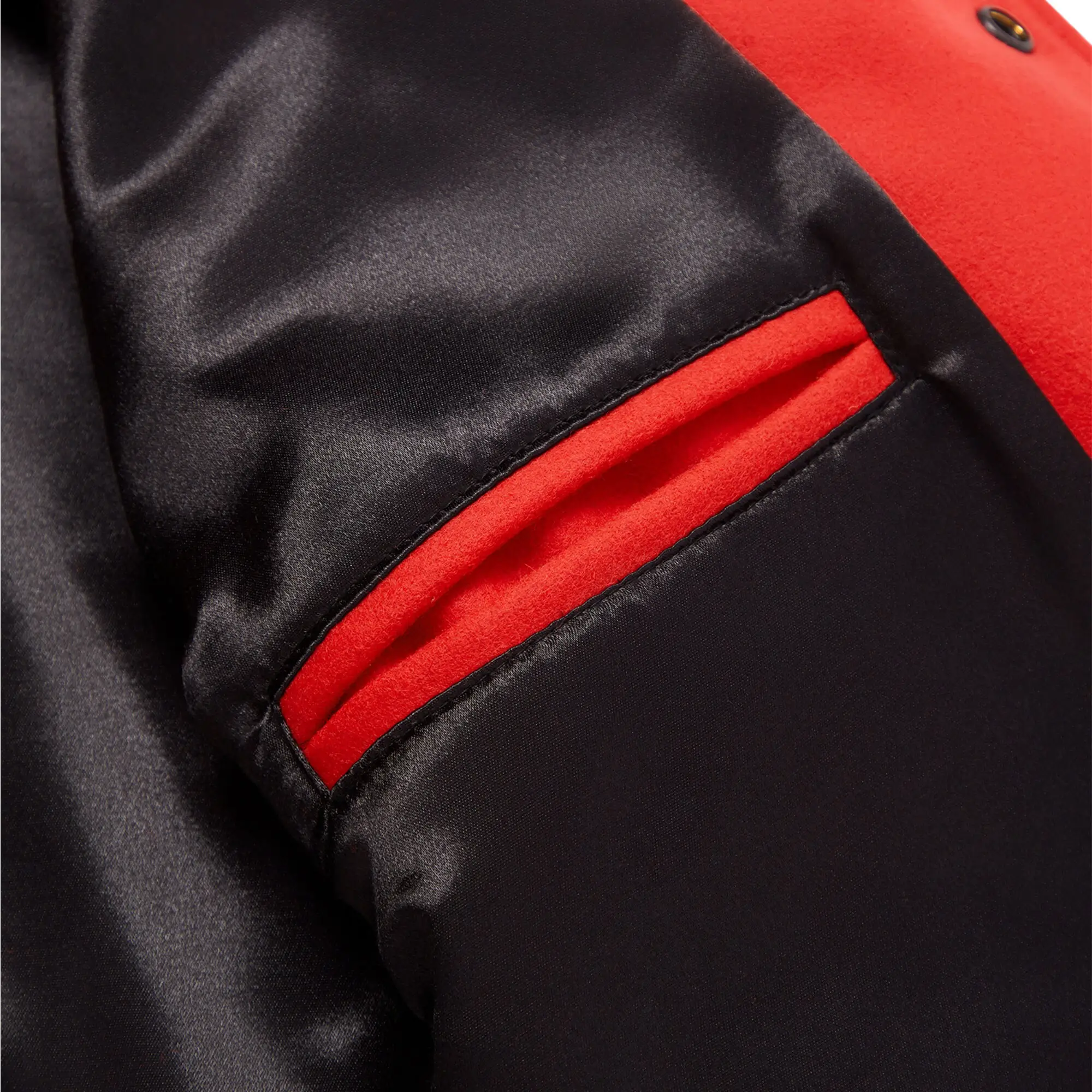 Chicago Blackhawks Full-Snap Red Wool Varsity Jacket - Image 7