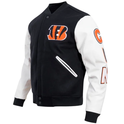 Alternative view of Cincinnati Bengals Classic Rib Wool & leather Varsity Jacket