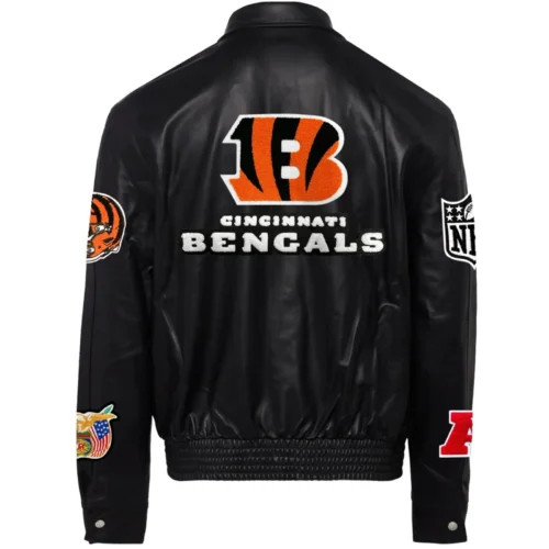 Alternative view of Cincinnati Bengals Full Leather Varsity Jacket