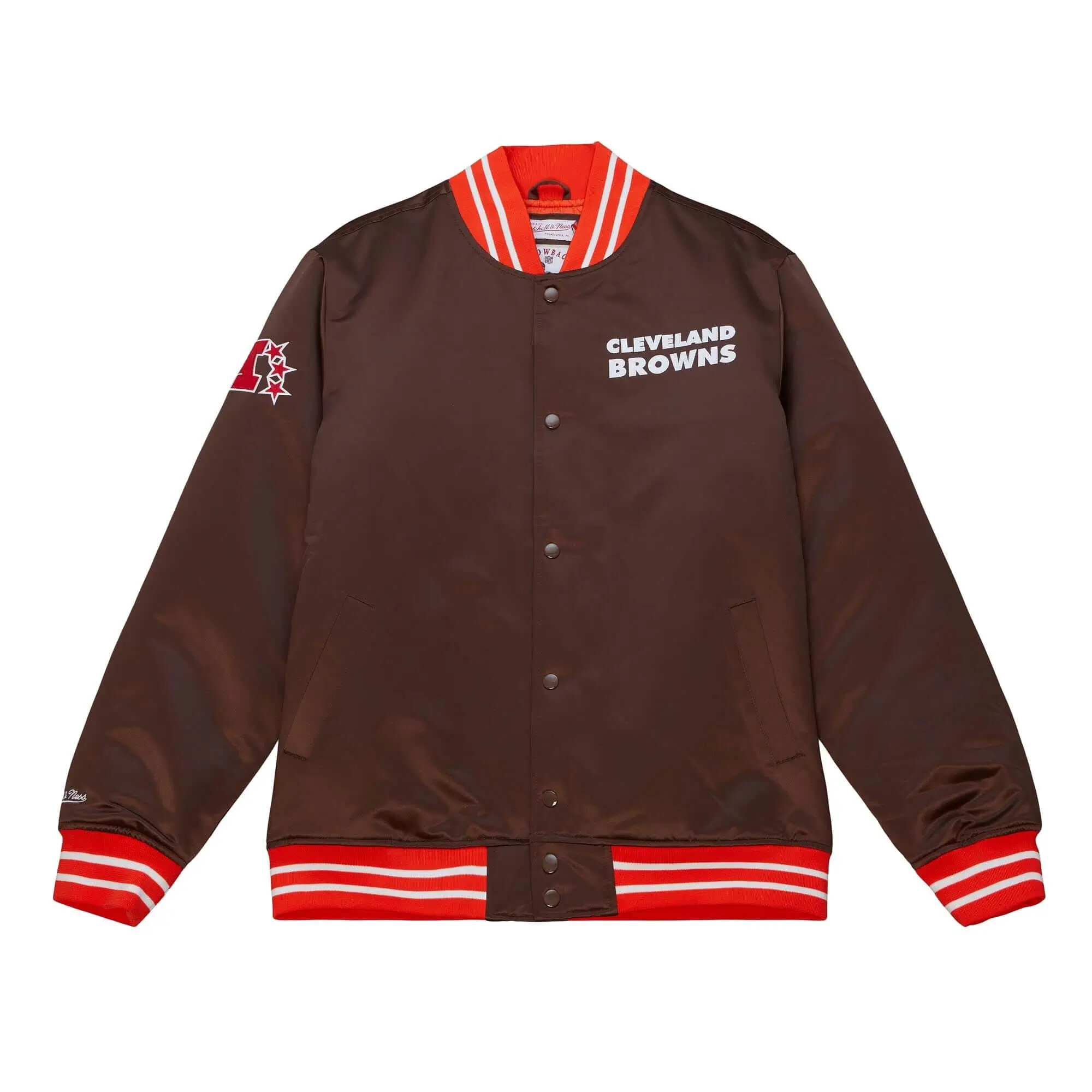 Cleveland Browns Heavyweight Full-Snap Brown Varsity Jacket