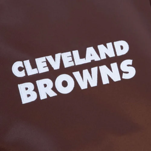 Cleveland Browns Heavyweight Full-Snap Brown Varsity Jacket - Image 3