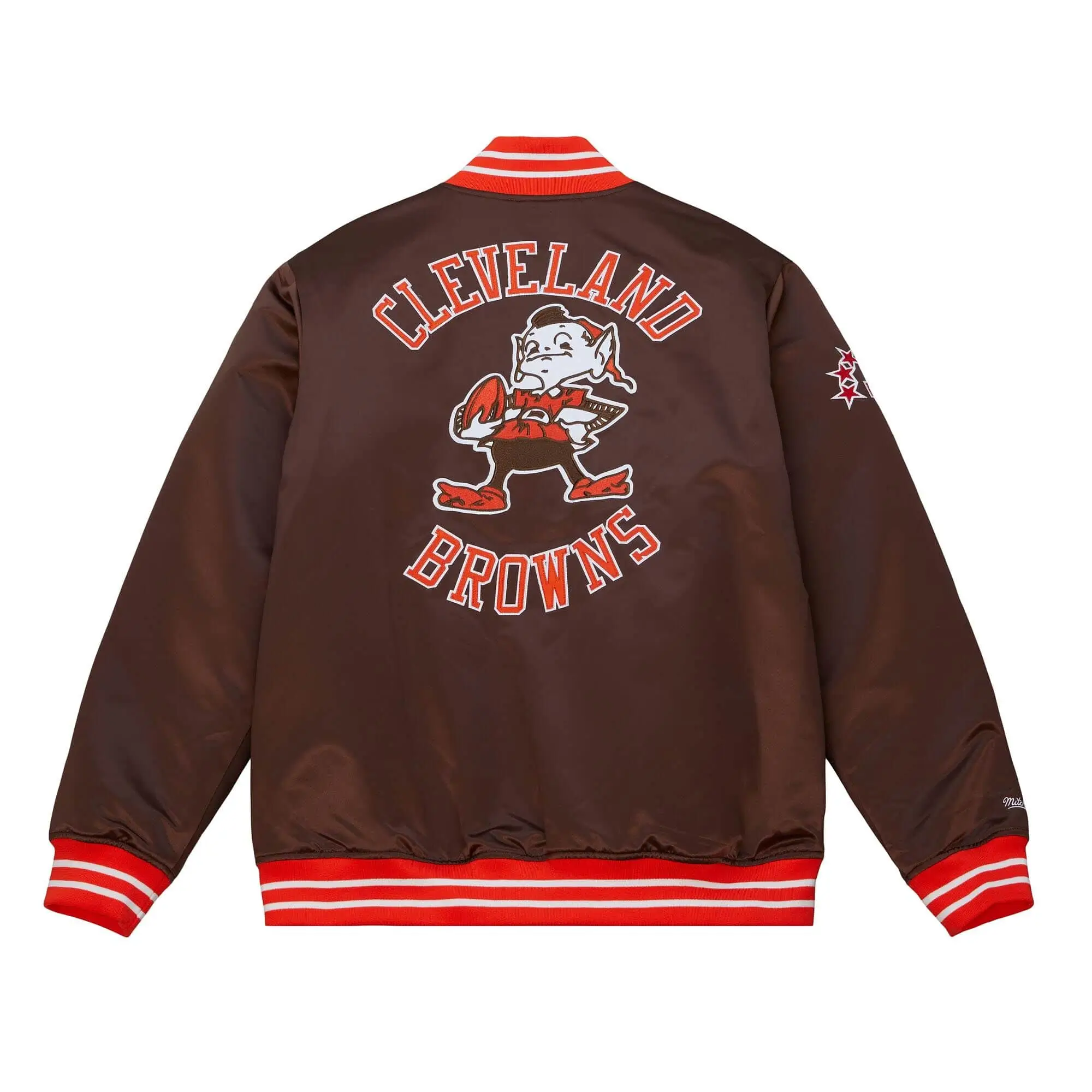 Cleveland Browns Heavyweight Full-Snap Brown Varsity Jacket - Image 2