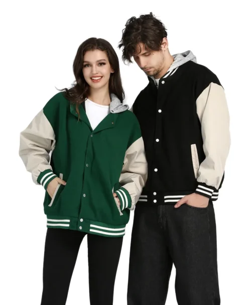 Couple Baseball Casual Bomber Varsity Jacket - Image 3
