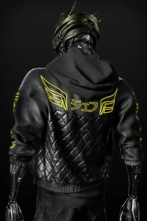 Cyberpunk 2077 Cyborg Bomber Leather Jacket - Image 3