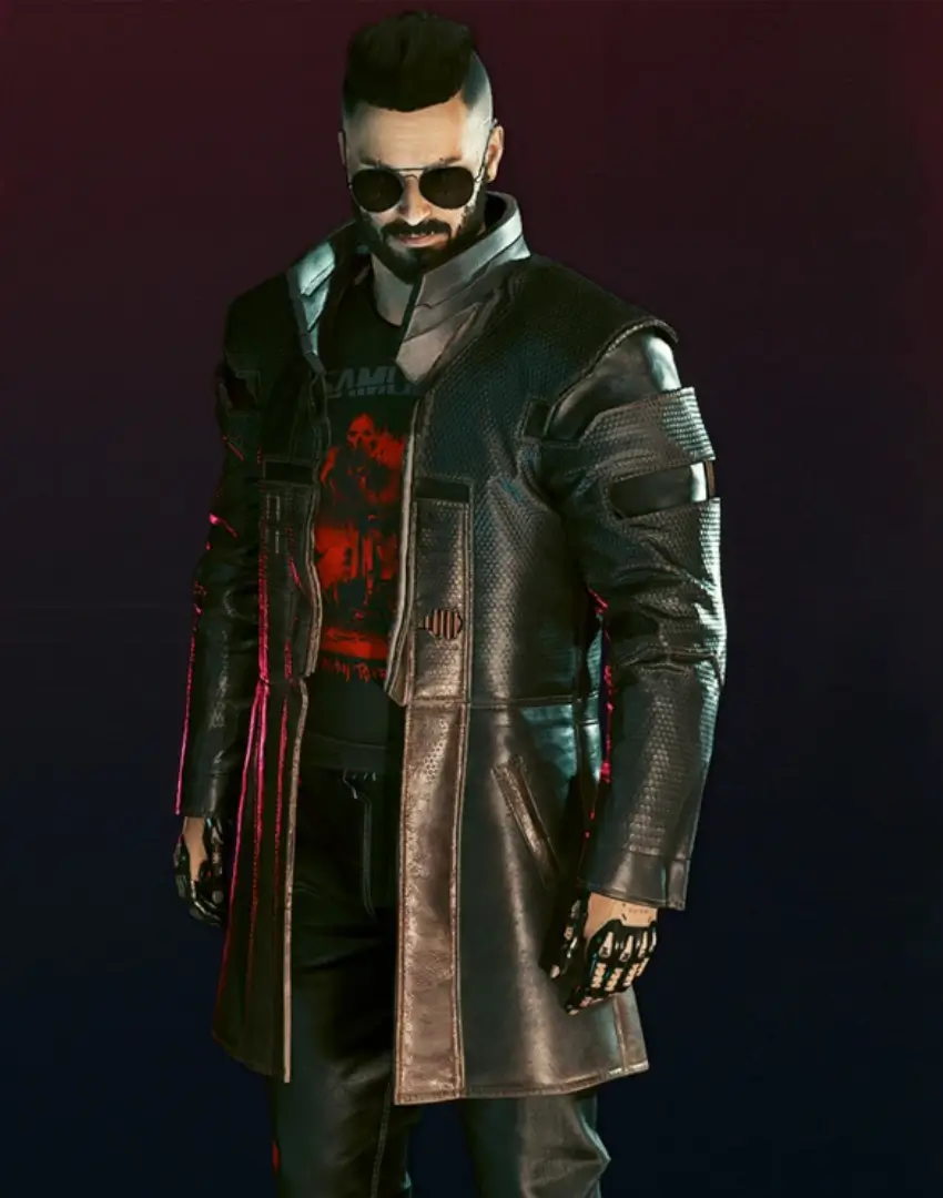 Cyberpunk 2077 Durable Brown Leather Coat