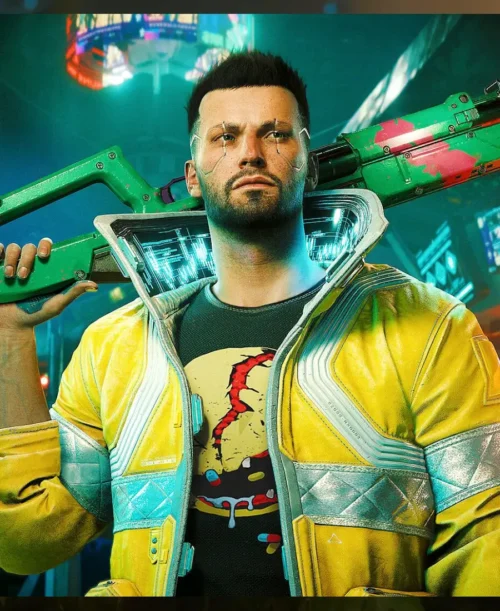 Alternative view of Cyberpunk 2077 Edgerunners David Martinez Yellow Jacket