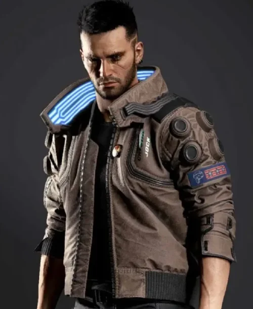Alternative view of Cyberpunk 2077 Edgerunners Samurai Bomber Jacket