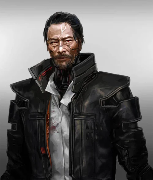 Goro Takemura Black Coat Cyberpunk 2077 - Image 3