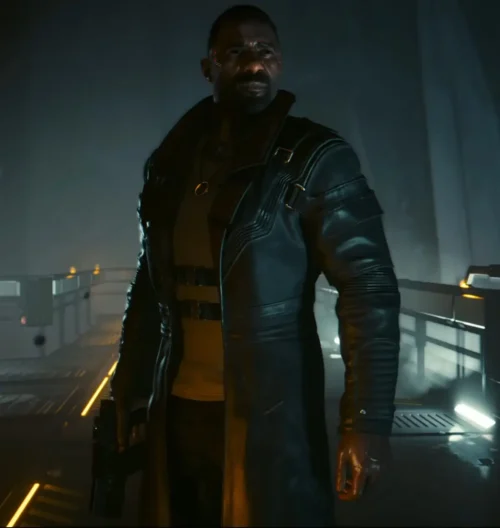 Cyberpunk 2077 Phantom Liberty Idris Elba Leather Coat - Image 7