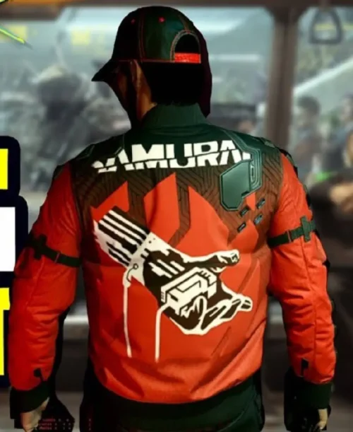 Alternative view of Cyberpunk 2077 Samurai Bomber Jacket