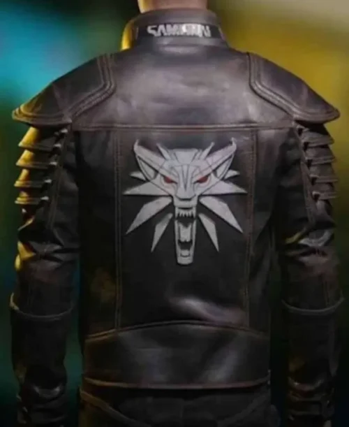 Alternative view of Cyberpunk 2077 Samurai Wolf School Leather Jacket