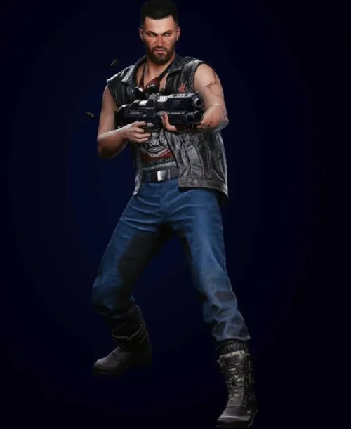 Alternative view of Cyberpunk 2077 V Nomad Leather Vest