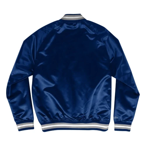 Alternative view of Dallas Cowboys Throwback Wordmark Blue Varsity Jacket