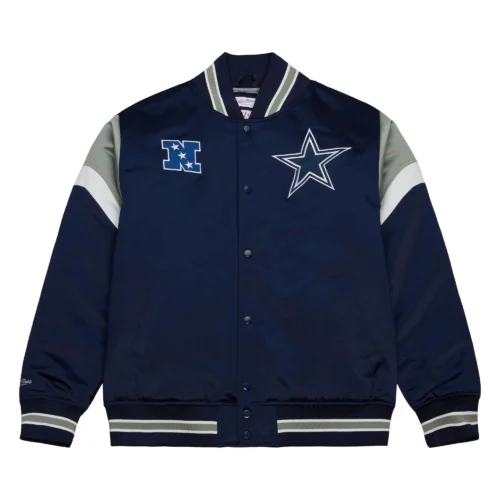 Dallas Cowboys Cooperstown Heavyweight Full-Snap Satin Varsity Jacket