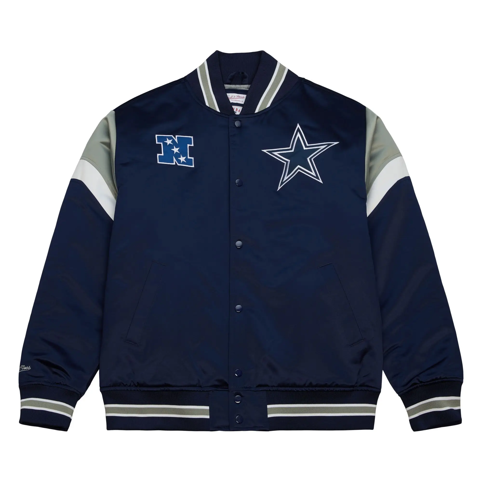 Dallas Cowboys Cooperstown Heavyweight Full-Snap Satin Varsity Jacket