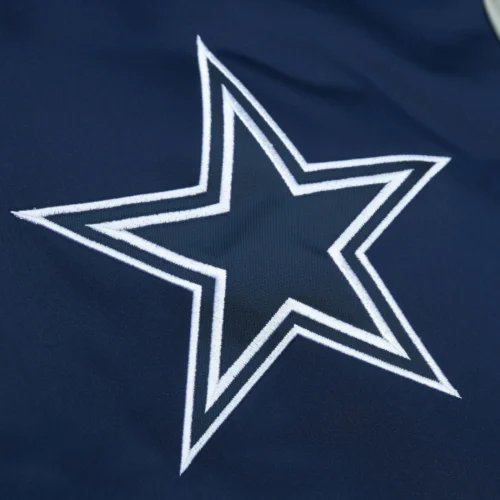 Dallas Cowboys Cooperstown Heavyweight Full-Snap Satin Varsity Jacket - Image 3