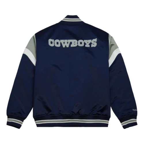 Alternative view of Dallas Cowboys Cooperstown Heavyweight Full-Snap Satin Varsity Jacket
