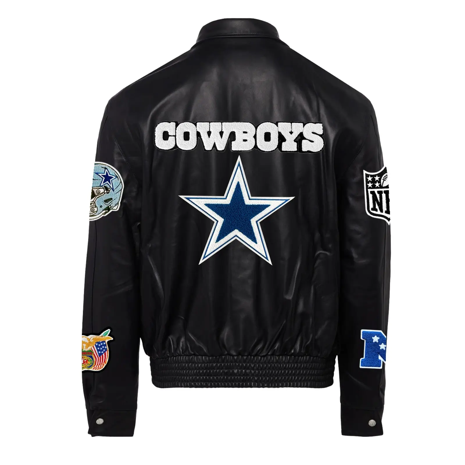 Dallas Cowboys Black Full Leather Jacket - Image 2