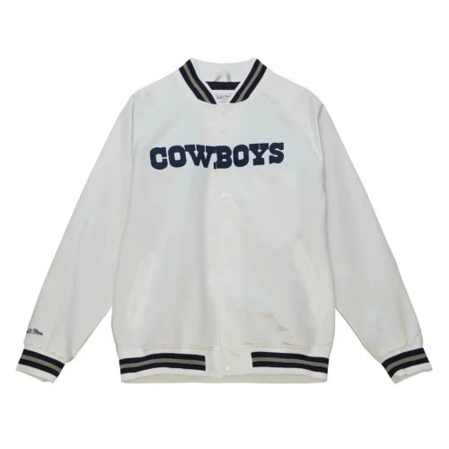 Dallas Cowboys Off White Varsity Jacket