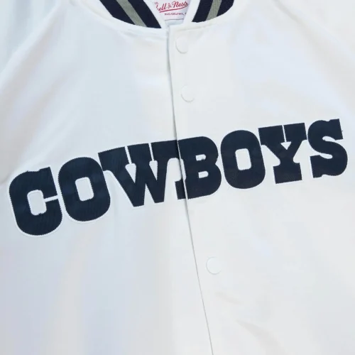 Dallas Cowboys Off White Varsity Jacket - Image 3