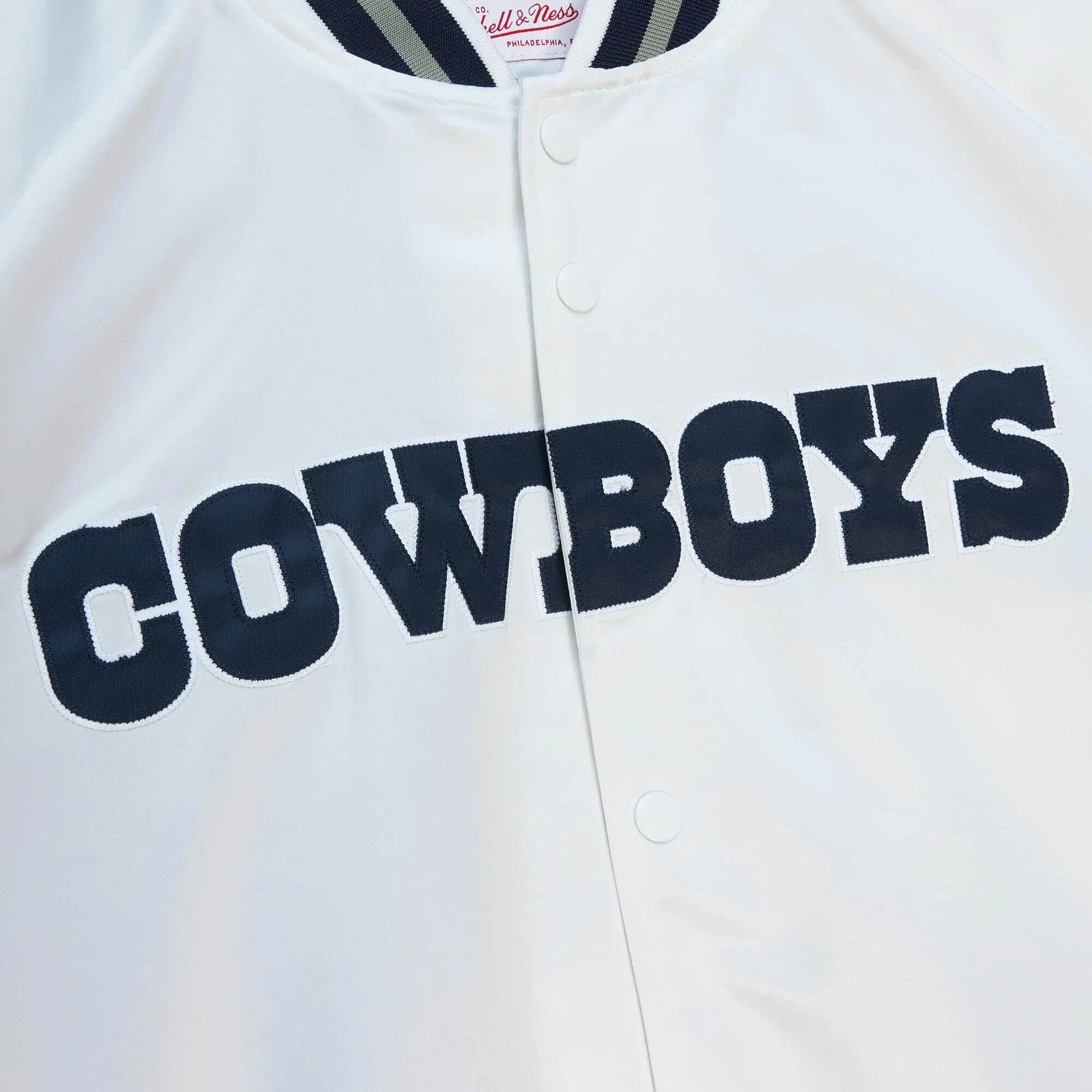 Dallas Cowboys Off White Varsity Jacket - Image 3