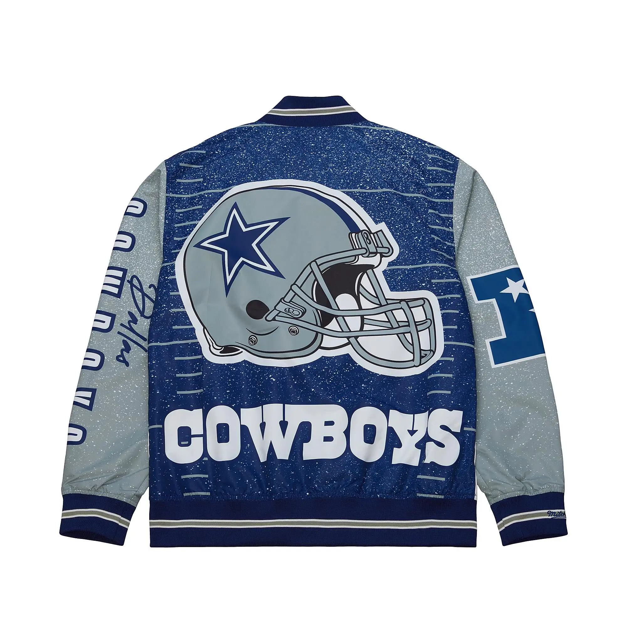 Dallas Cowboys Team Burst Warm-Up Varsity Jacket - Image 2