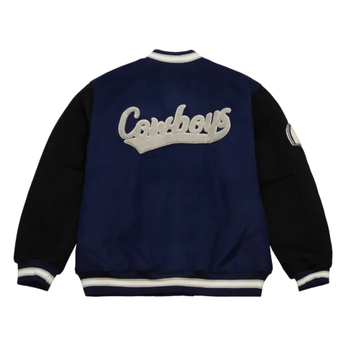 Alternative view of Dallas Cowboys Team Legacy Blue & Black Varsity Jacket