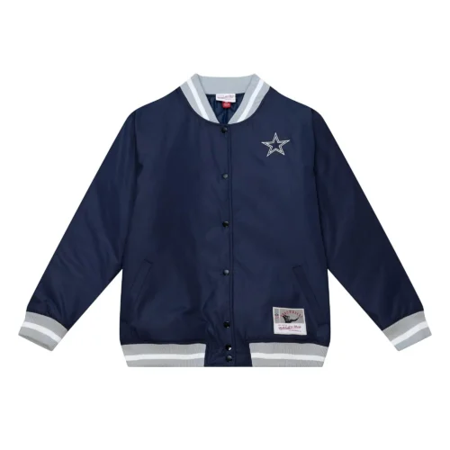 Dallas Cowboys Full-Snap Satin Varsity Blue Jacket