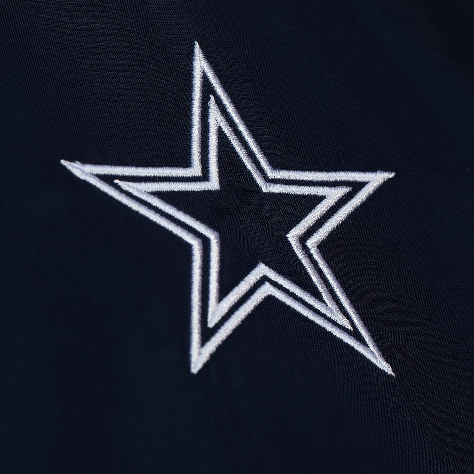 Dallas Cowboys Full-Snap Satin Varsity Blue Jacket - Image 3