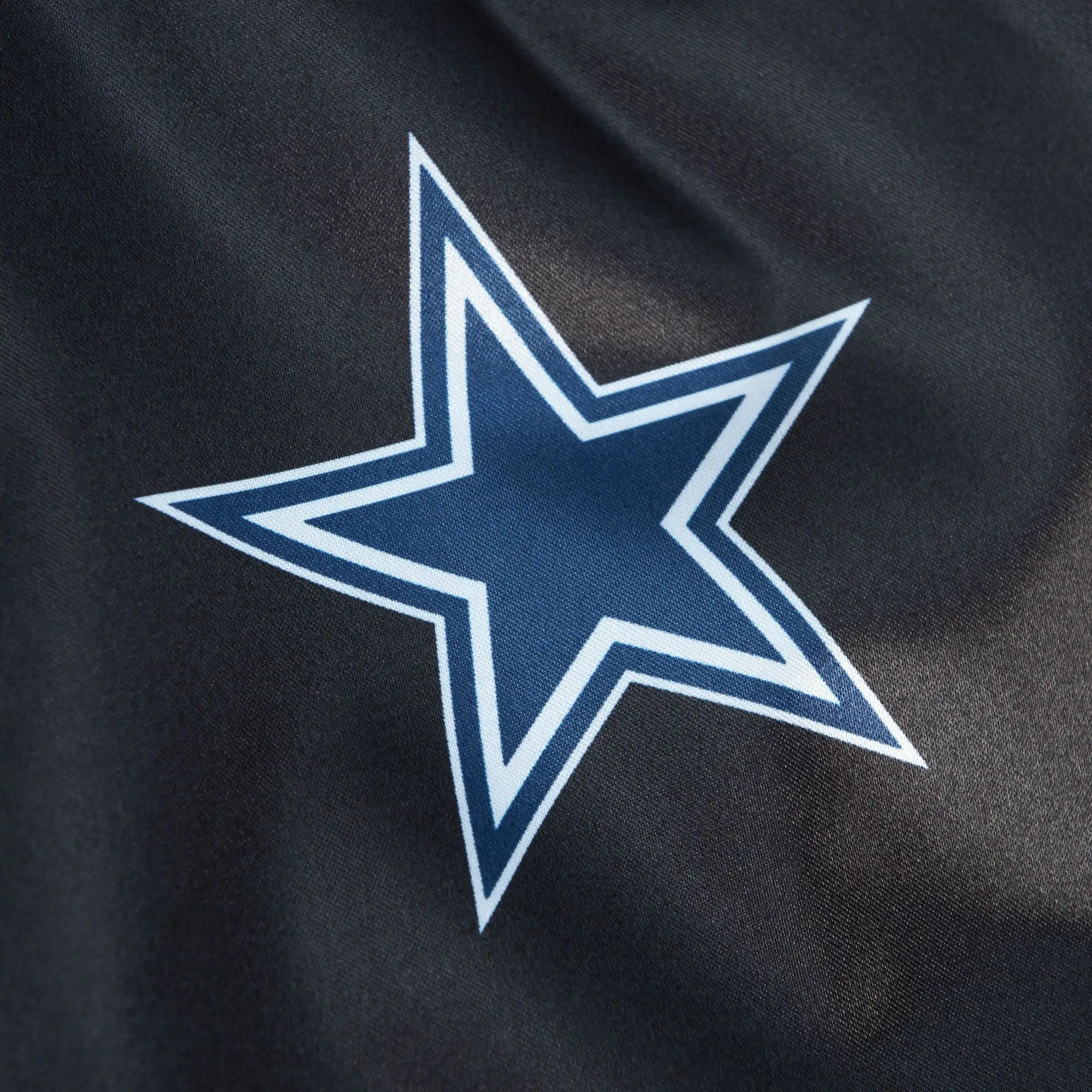 Dallas Cowboys Women's Raglan Satin Full-Snap Black Varsity Jacket - Image 3