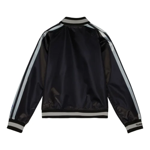Alternative view of Dallas Cowboys Women's Raglan Satin Full-Snap Black Varsity Jacket
