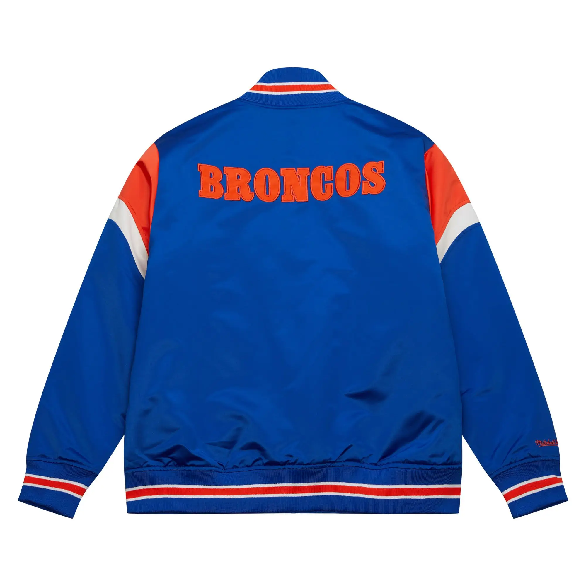 Denver Broncos Cooperstown Heavyweight Full-Snap Blue Varsity Jacket - Image 2