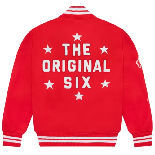 Alternative view of Detroit Red Wings Full-Snap Wool Varsity Red Jacket
