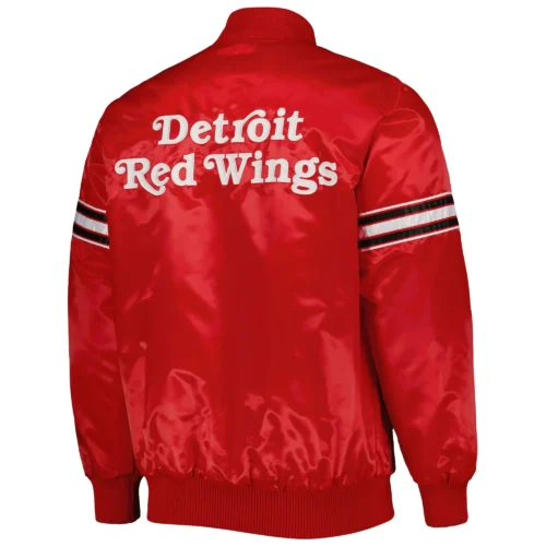 Alternative view of Detroit Red Wings The Pick & Roll Satin Varsity Jacket - Red