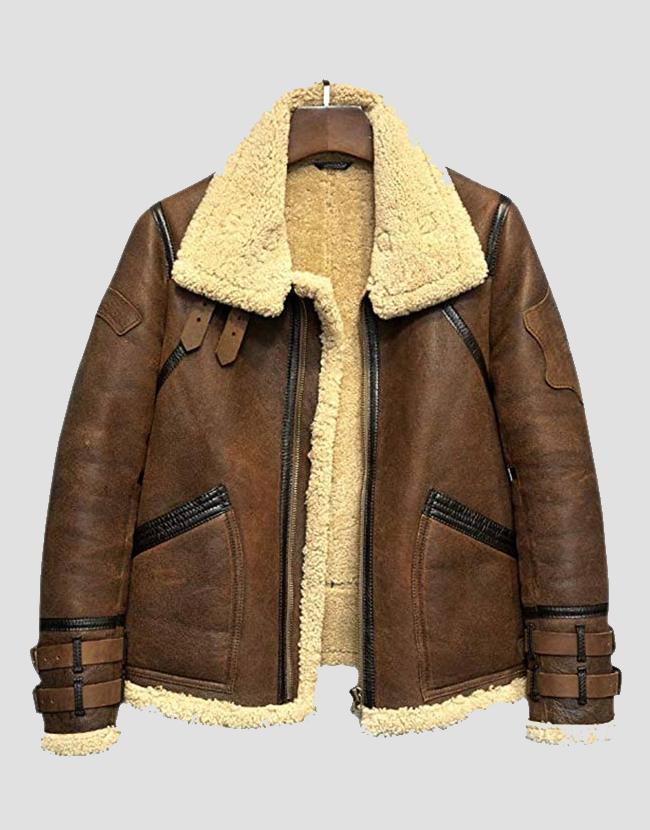 Men’s B3 Flight Aviator Fur Shearling Jacket