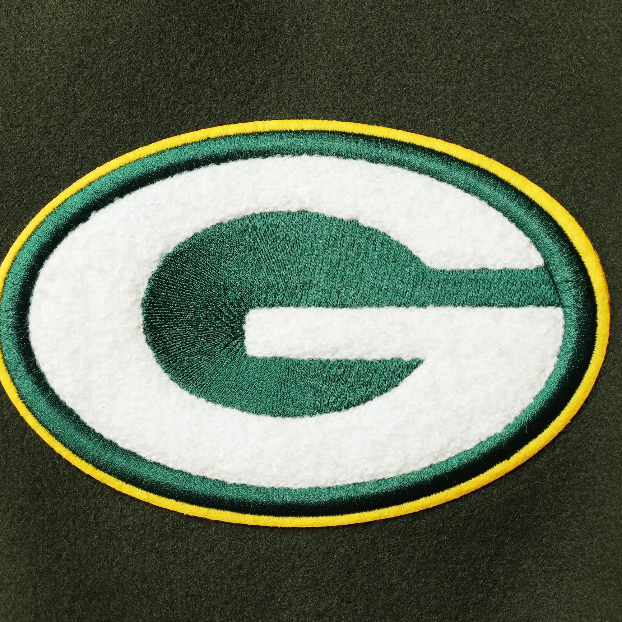 Green Bay Packers Classic Green & White Varsity Jacket - Image 3